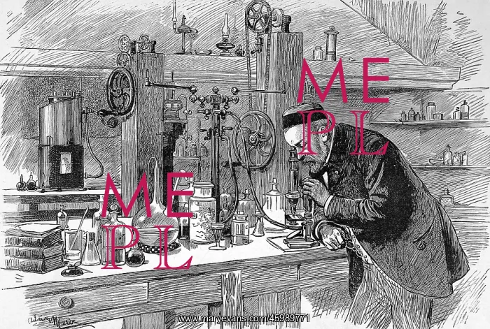 : Louis Pasteur in his laboratory in Paris : Louis Pasteur in his laboratory in Paris