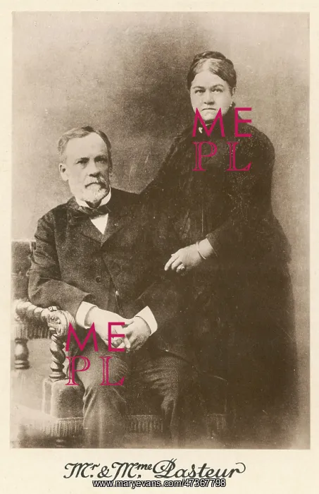 : LOUIS PASTEUR & WIFE : LOUIS PASTEUR & WIFE