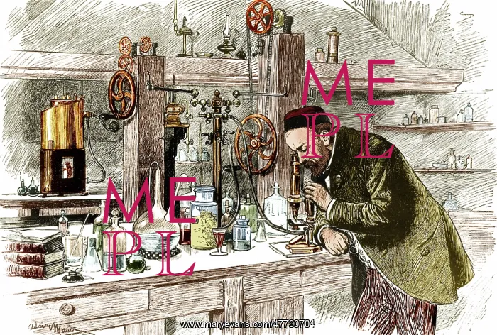 : Louis Pasteur Working in His Laboratory, 1885 : Louis Pasteur Working in His Laboratory, 1885