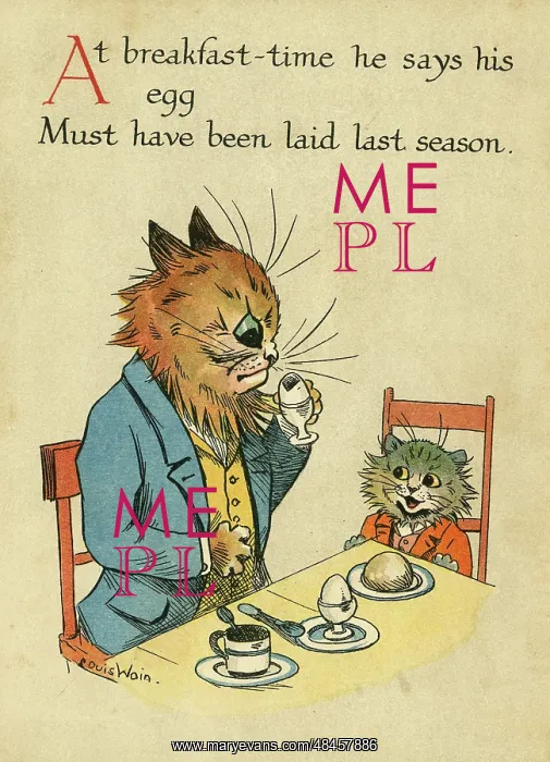 : Louis Wain, Daddy Cat - bad egg : Louis Wain, Daddy Cat - bad egg