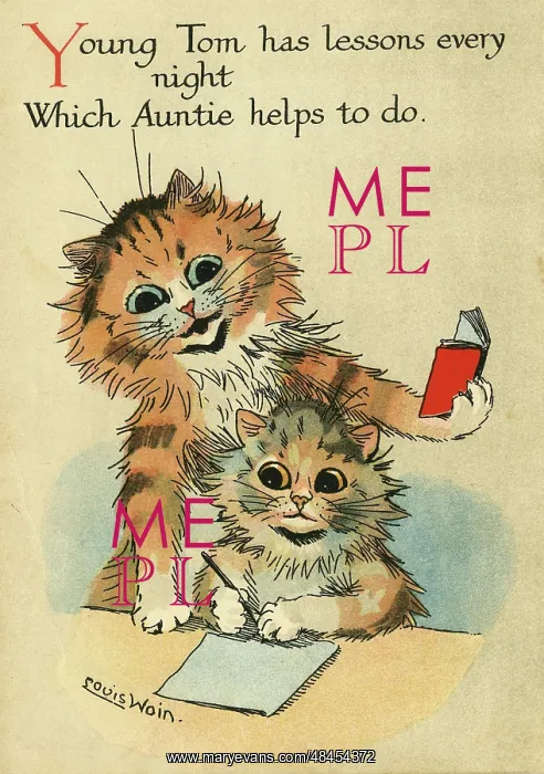  : Louis Wain, Daddy Cat - doing homework