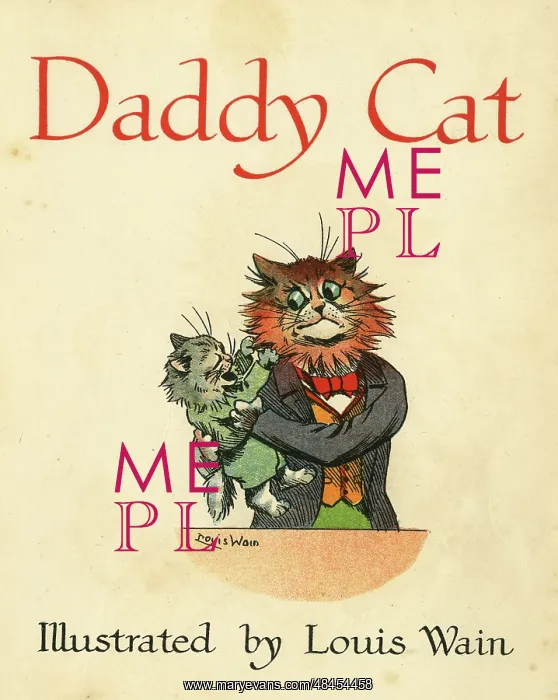  : Louis Wain, Daddy Cat - with kitten