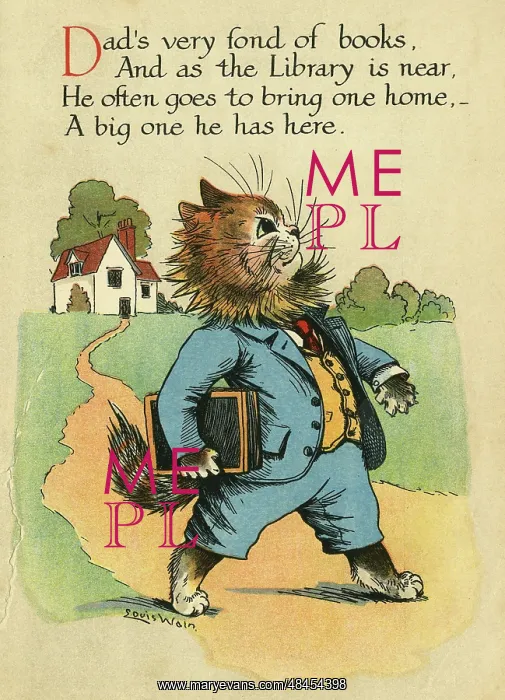  : Louis Wain, Daddy Cat - library book