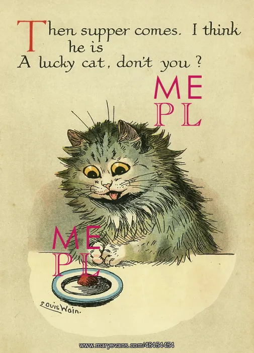  : Louis Wain, Daddy Cat - suppertime