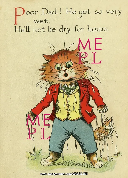 : Louis Wain, Daddy Cat - wet : Louis Wain, Daddy Cat - wet