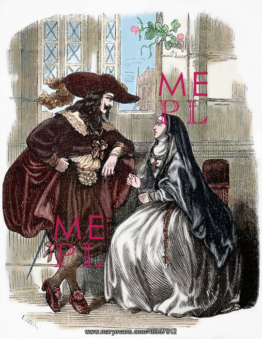 : Louis XIII visiting in the convent of the Visitation to Luis : Louis XIII visiting in the convent of the Visitation to Luis