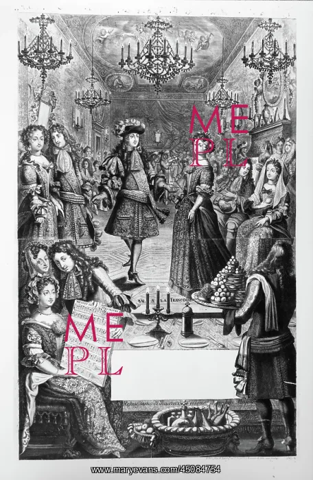 : Louis XIV at a ball, engraving : Louis XIV at a ball, engraving