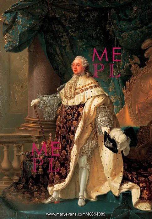  : Louis XVI; Kng of France; in his coronation robes with the order of the Saint Esprit