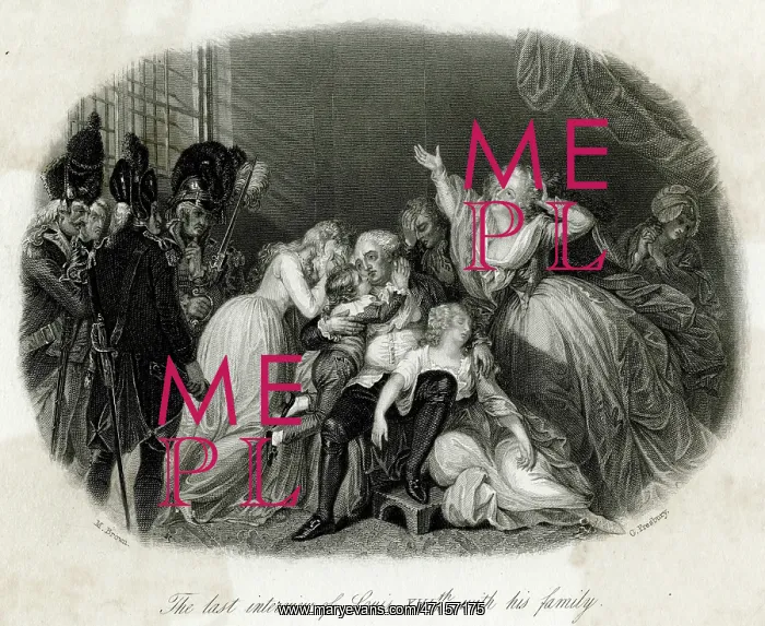 : Louis XVI with his family for the last time : Louis XVI with his family for the last time