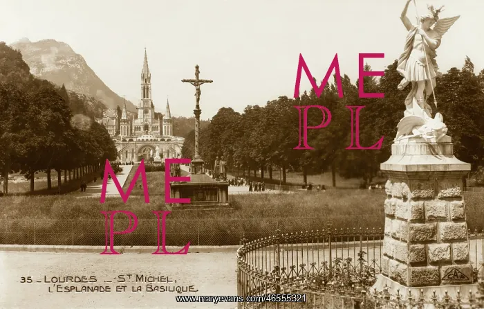 : Lourdes - Statue of St. Michael : Lourdes - Statue of St. Michael