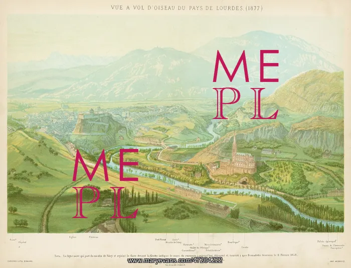 : LOURDES / VIEW IN 1877 : LOURDES / VIEW IN 1877