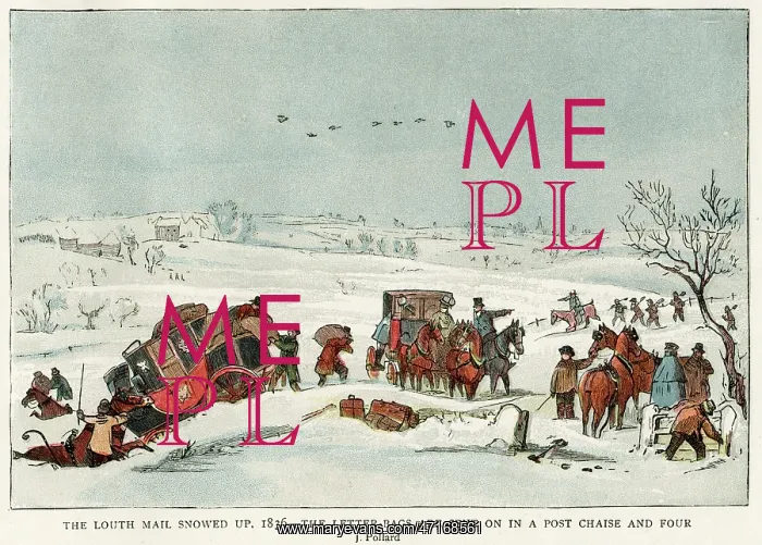 : Louth mail in snow 1836 : Louth mail in snow 1836