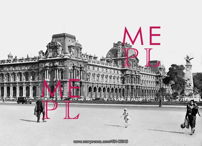 : The Louvre and the Gambetta memorial in Paris, 1931 : The Louvre and the Gambetta memorial in Paris, 1931