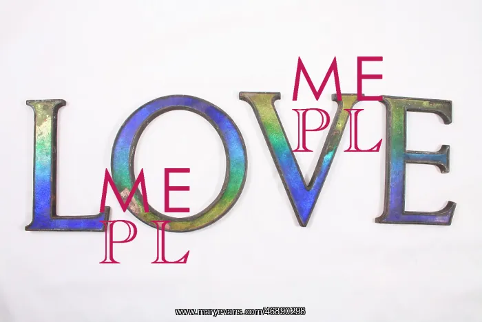 : LOVE - metallic letters : LOVE - metallic letters