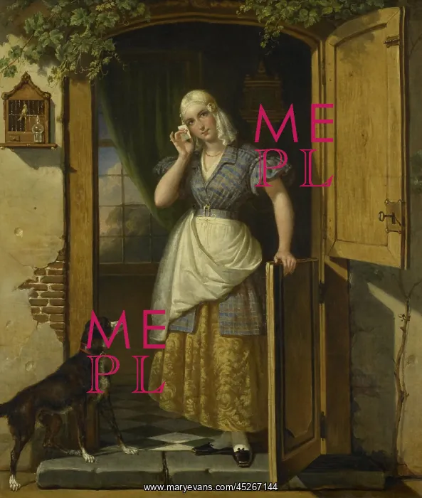 : Love Note, by Johannes Hendrik van West : Love Note, by Johannes Hendrik van West