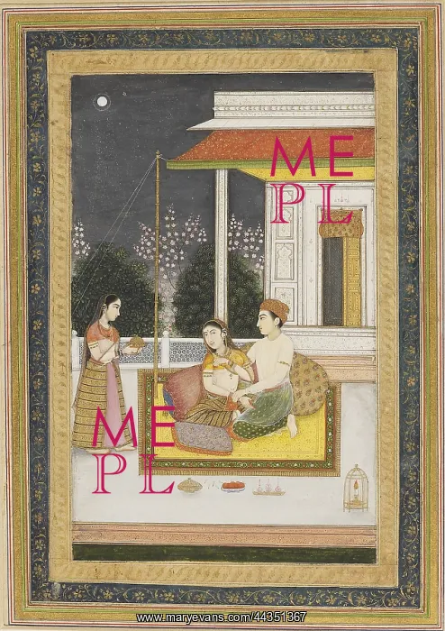 : Love scene on a terrace at night : Love scene on a terrace at night