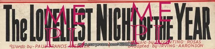 : The Loveliest Night of the Year - font and text : The Loveliest Night of the Year - font and text
