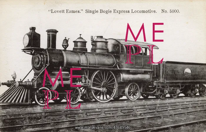 : Lovett Eames, single bogie express locomotive, America : Lovett Eames, single bogie express locomotive, America