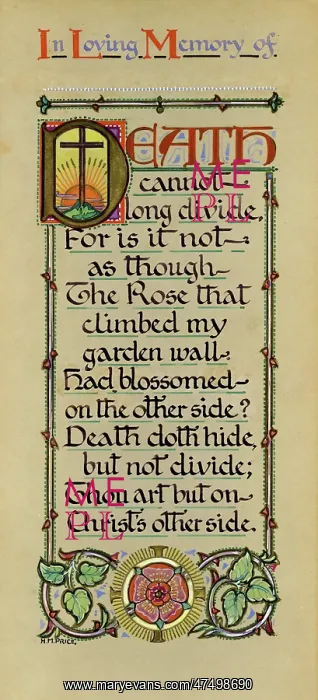 : In Loving Memory illuminated lettering : In Loving Memory illuminated lettering