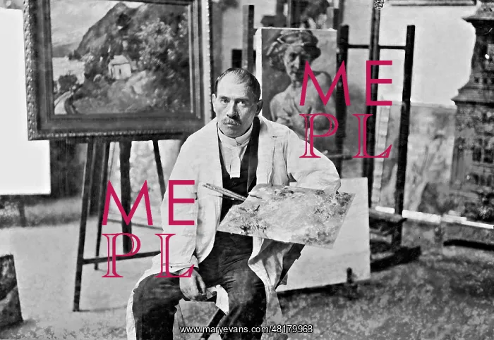 : Lovis Corinth in his studio, 1921 : Lovis Corinth in his studio, 1921