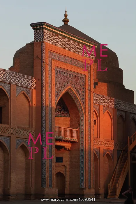 : Khiva. Low angle view of Museum of Applied Arts : Khiva. Low angle view of Museum of Applied Arts