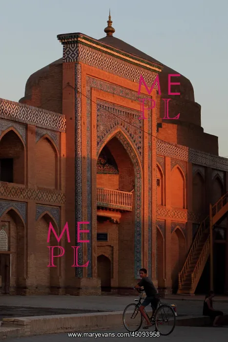 : Khiva. Low angle view of Museum of Applied Arts : Khiva. Low angle view of Museum of Applied Arts