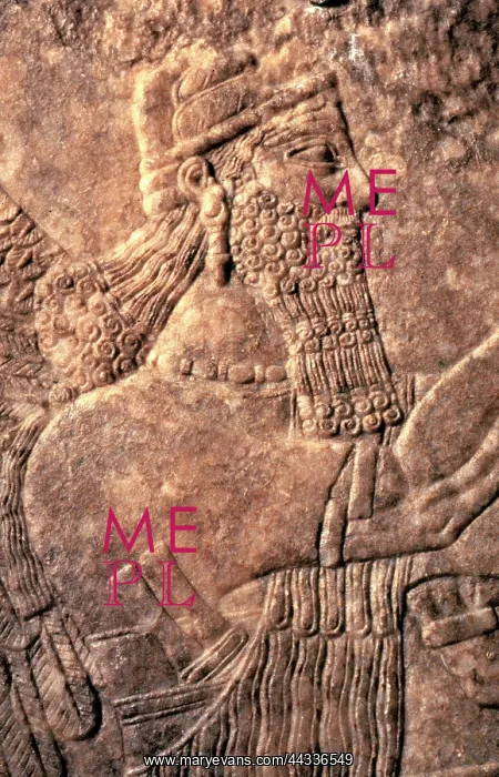 : Low relief of a winged : Low relief of a winged
