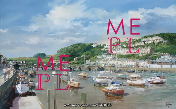  : Low Tide, Looe – river and boats