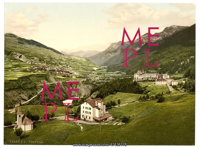 : Lower Engadine, Vulpera, general view, Grisons, Switzerland : Lower Engadine, Vulpera, general view, Grisons, Switzerland