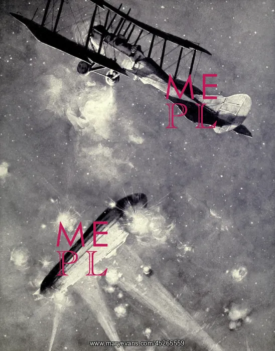 : Lt. A. De Bathe Brandon attacking Zeppelin raiders : Lt. A. De Bathe Brandon attacking Zeppelin raiders