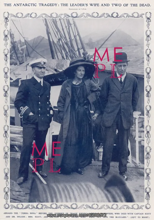 : Lt. Bowers, Mrs. Scott and Captain Oates aboard Terra Nova : Lt. Bowers, Mrs. Scott and Captain Oates aboard Terra Nova