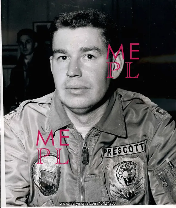 : Lt Charles L Prescott of US Sabre Jet that crashed in Suffol : Lt Charles L Prescott of US Sabre Jet that crashed in Suffol
