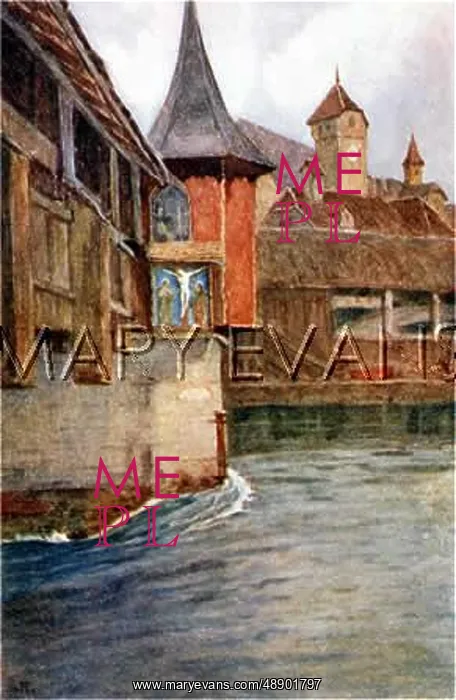 : LUCERNE / OLD BRIDGE C1920 : LUCERNE / OLD BRIDGE C1920