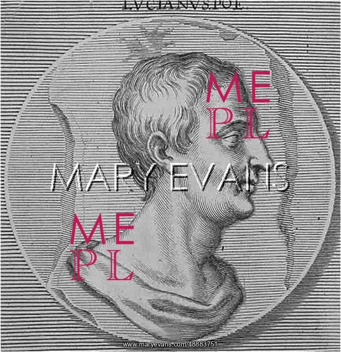  : LUCIAN Greek writer and satirist portrait in profile
