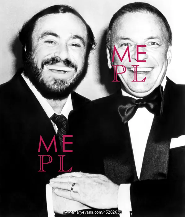 : Luciano Pavarotti and Frank Sinatra, ca. ? : Luciano Pavarotti and Frank Sinatra, ca. ?