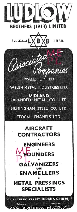 : Ludlow Brothers. Aeronatical Engineering & Metals : Ludlow Brothers. Aeronatical Engineering & Metals