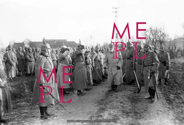 : Ludwig III of Bavaria visiting troops, Comines, France : Ludwig III of Bavaria visiting troops, Comines, France