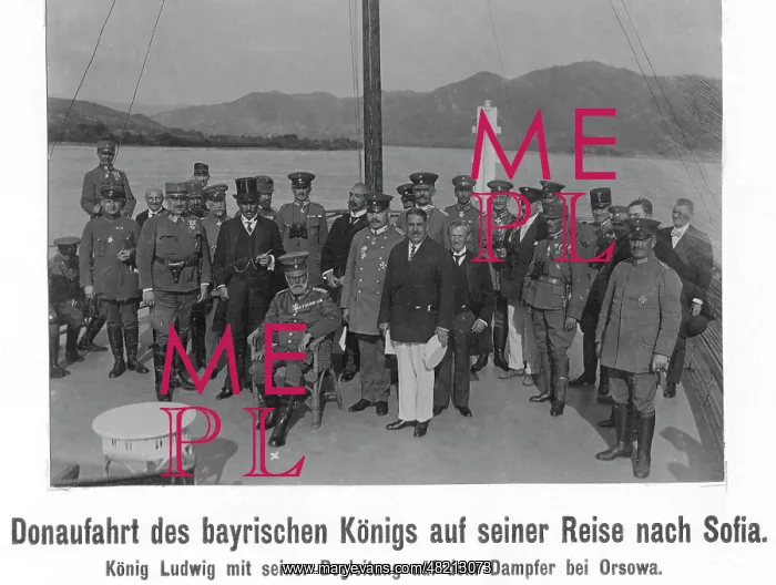 : Ludwig III on board a steamer 1918 : Ludwig III on board a steamer 1918