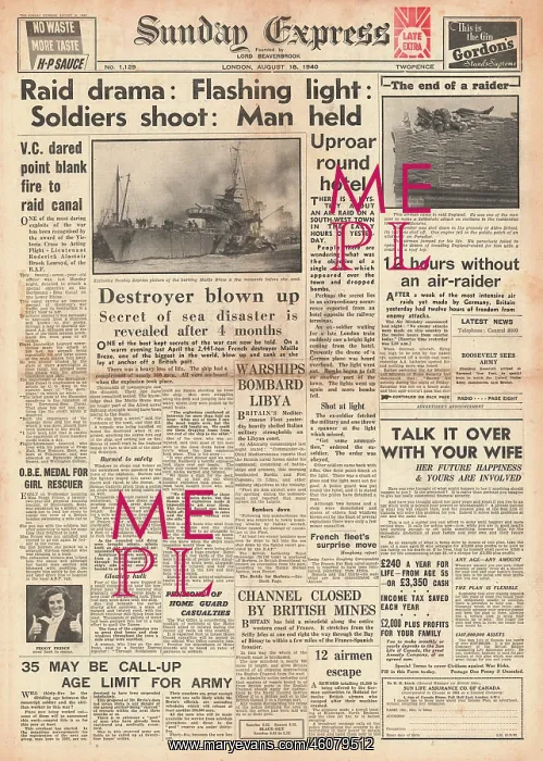  : Luftwaffe raids on Britain