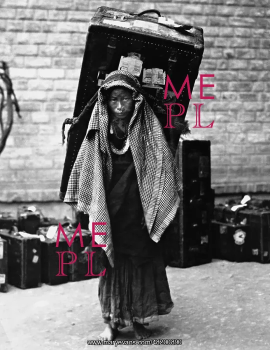 : Luggage carrier in Darjeeling, 1930 : Luggage carrier in Darjeeling, 1930