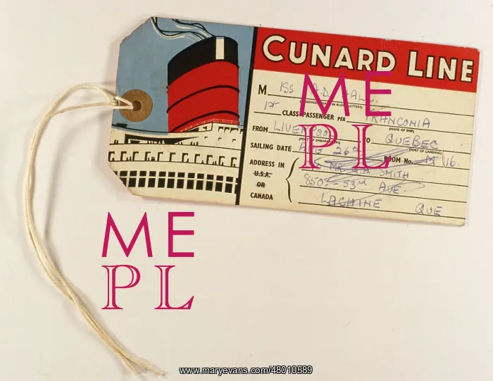 : Luggage label for Cunard Line : Luggage label for Cunard Line