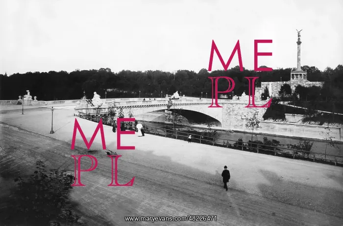 : The Luitpold Bridge with the Angel of Peace in Munich : The Luitpold Bridge with the Angel of Peace in Munich