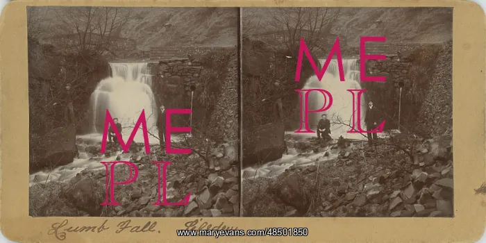 : Lumb's Bridge and Falls (Original bridge, washed away 1901) : Lumb's Bridge and Falls (Original bridge, washed away 1901)