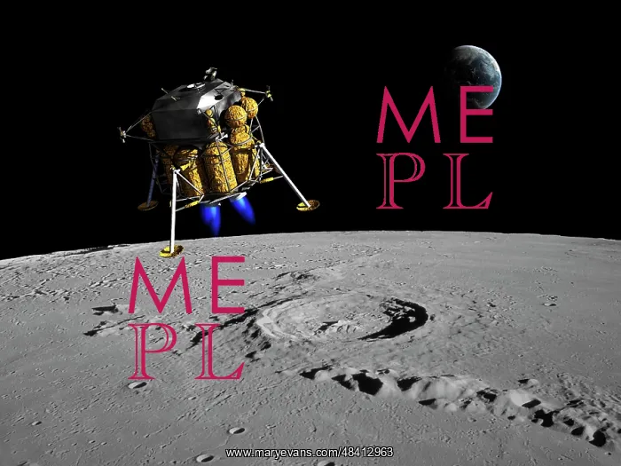 : A lunar lander begins its descent to the moon's surface : A lunar lander begins its descent to the moon's surface