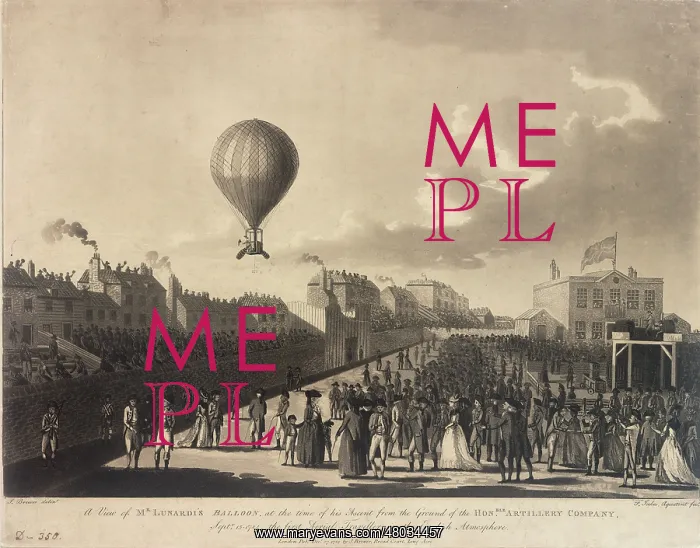 : Lunardi's balloon ascent from Artillery Ground : Lunardi's balloon ascent from Artillery Ground
