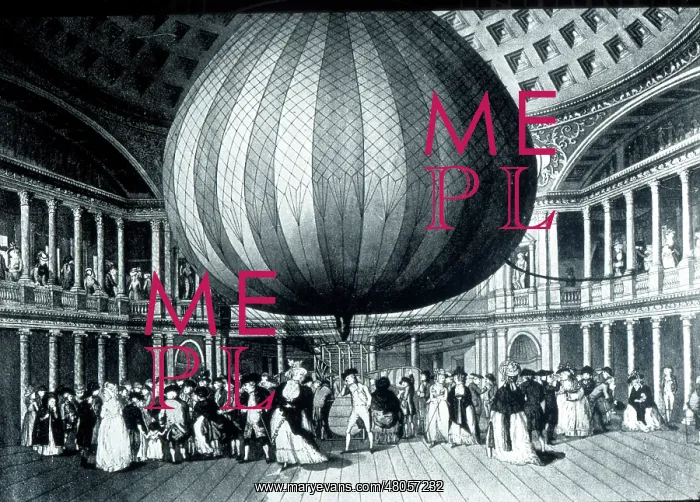 : Lunardi's balloon exhibited at the Pantheon in 1784 : Lunardi's balloon exhibited at the Pantheon in 1784