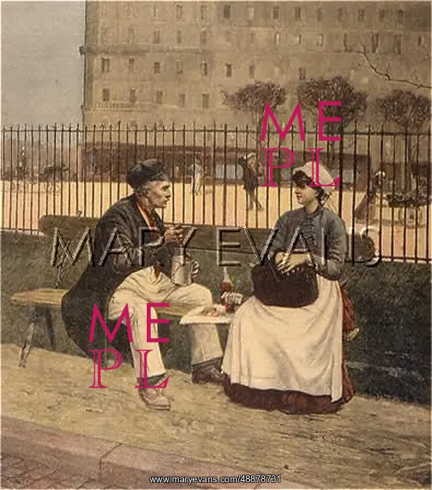 : LUNCH ON A BENCH 1891 : LUNCH ON A BENCH 1891