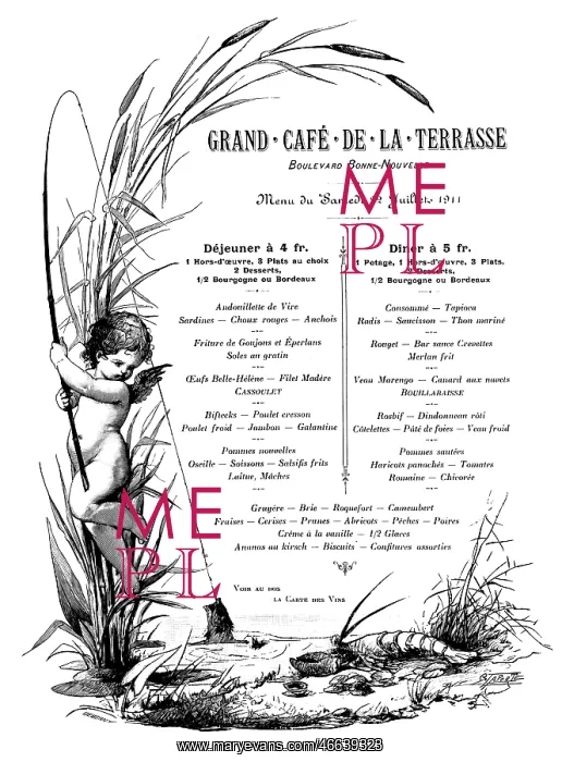 : Lunch menu and dinner menu, Grand Cafe de la Terrasse : Lunch menu and dinner menu, Grand Cafe de la Terrasse