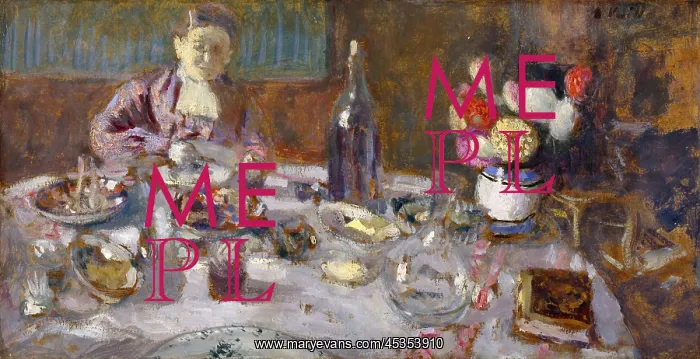 : Luncheon, by Edouard Vuillard, 1901, French Post-Impressioni : Luncheon, by Edouard Vuillard, 1901, French Post-Impressioni