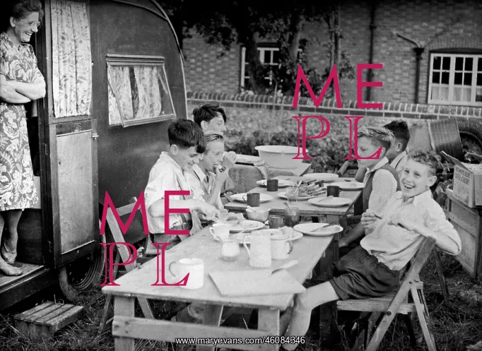 : Lunchtime on a caravan holiday : Lunchtime on a caravan holiday
